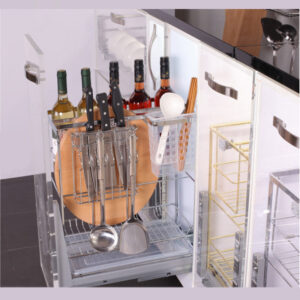 Giá dao thớt EP20 nan dẹt inox mờ - Eurogold
