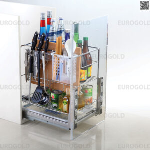 Giá dao thớt ERO2025B nan vuông inox bóng - Eurogold