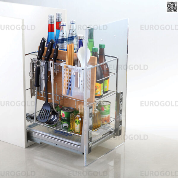 Giá dao thớt ERO2025B nan vuông inox bóng - Eurogold