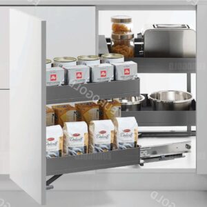 Giá góc liên hoàn mở trái nhôm cao cấp ghi đậm EUM101G - Eurogold