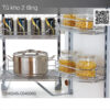 Hệ giá kho 2 tầng inox cánh mở C040245 - Eurogold
