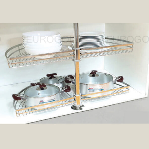 Mâm xoay inox mờ nan dẹt EPL180C - Eurogold