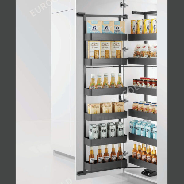 Tủ đồ khô 6 tầng cánh mở màu ghi cao cấp EUM6L450G - Eurogold