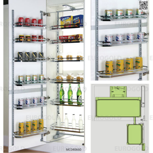 Tủ kho inox 6 tầng cánh mở MC040660 - Eurogold