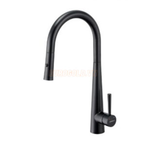 Vòi nước dây rút inox 304 phủ nano đen EUF118DR - Eurogold