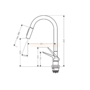 Vòi nước inox 304 dây rút EUF505CR - Eurogold