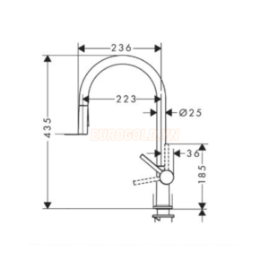 Vòi nước inox 304 dây rút EUF515CR - Eurogold