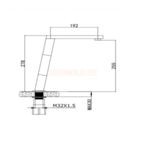 Vòi nước inox 304 EUF128D - Eurogold