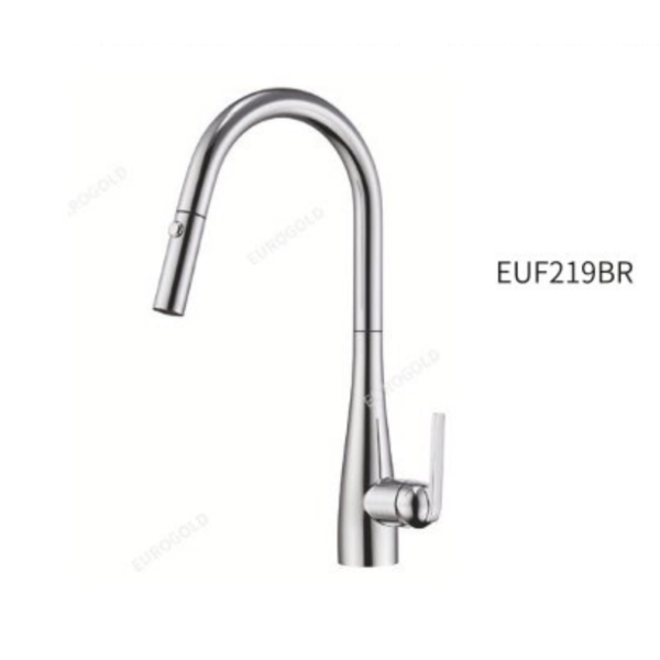 Vòi rửa bát dây rút inox 304 bóng gương EUF219BR - Eurogold
